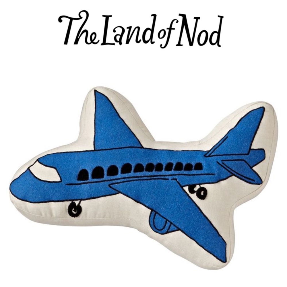 The Land of Nod Airplane Throw Pillow